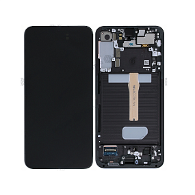 Дисплей для телефона Samsung S906B (S22+) модуль Черный - Оригинал (SP)