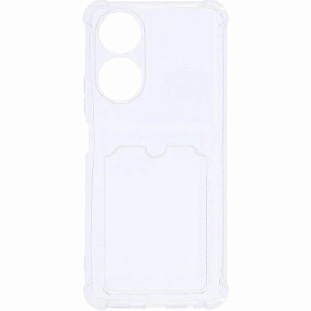 Силиконовый чехол Honor X7b с визитницей прозрачный 