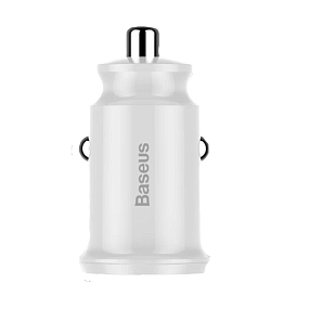 АЗУ-USB Baseus Grain 2 выхода (ССALL-ML02) 3.1A белое