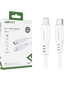 Дата кабель Type-C - Lightning Acefast C301 (3A, 30W, PD, MFI) 1.2 м белый