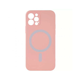 Кейс iPhone 14 Pro Max силикон Magsafe розовый