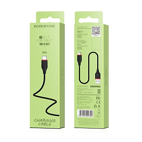 Дата кабель Type-C - USB Borofone BX17 Enjoy 3A 1м черный