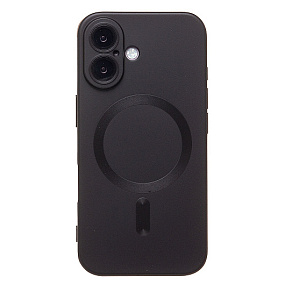 Кейс iPhone 16 силикон SafeMag SM020 черный