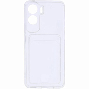 Силиконовый чехол Honor 90 Lite с визитницей прозрачный