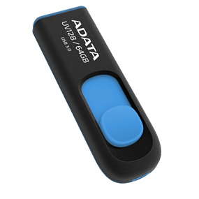 64Gb A-Data UV128 черно-синий 3.2