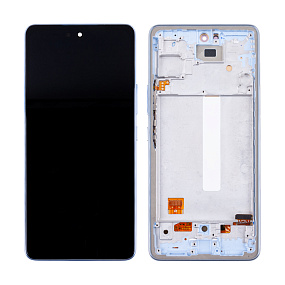 Дисплей для телефона Samsung A536B (A53 5G) модуль в рамке Голубой - Оригинал