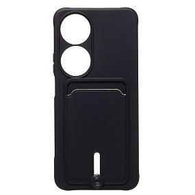 Силиконовый чехол Honor X7b с визитницей черный