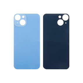 Задняя крышка iPhone 14 (стекло) синий в сборе со стеклом камеры и креплением orig fabric