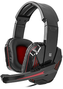 Наушники Defender Warhead G-260 1,8м полноразмерные черно-красные (УЦЕНКА) Б/У
