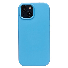 Кейс iPhone 15 Silicone Case без логотипа светло-синий
