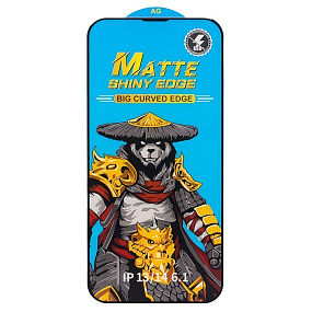 Защитное стекло iPhone 13/13 Pro/14/16E матовое черное