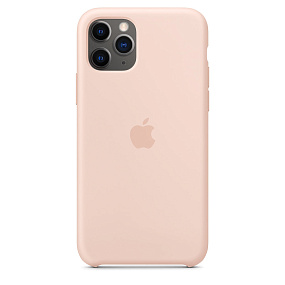Кейс iPhone 11 Pro силикон оригинал розовый песок (Pink Sand) (УЦЕНКА) Неравномерный цвет