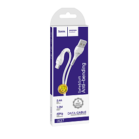Дата кабель micro USB - USB Hoco X37 2.4A 1м белый