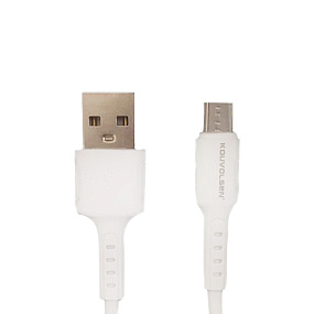 Дата кабель micro USB - USB Kouvolsen X108 3A белый