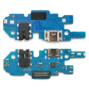 Шлейф Samsung A105F (A10) плата системный разъем/разъем гарнитуры/микрофон - Премиум