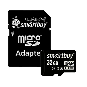 MicroSD 32Gb SmartBuy Class 10 UHS-1 +SD adapter