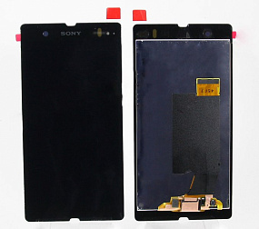 Дисплей для телефона Sony C6603/C6602/C6606 (Z) в сборе с тачскрином - Черный - Оригинал