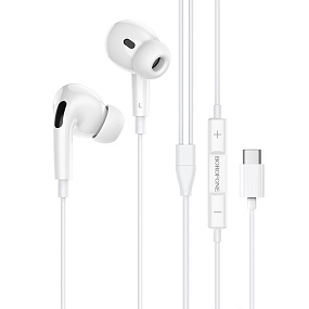 Наушники Borofone BM30 Pro Type-C внутриканальные с микрофоном белые