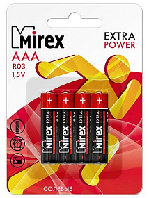 Батарейка ААА Mirex R3 4BL 4/48/960 1шт