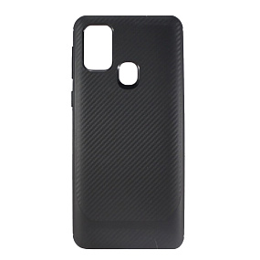 Силиконовый чехол для Samsung M215 Galaxy M21/M30s SC149 карбон черный