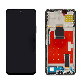 Дисплей для телефона Huawei Honor X8a/Honor 90 Lite (CRT-LX1) модуль с рамкой Черный - Оригинал