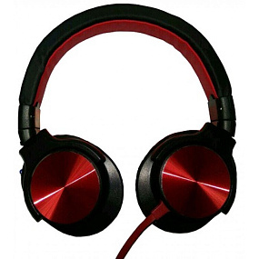 Наушники Komc S35 полноразмерные красные(УЦЕНКА)б/у, дефект корпуса