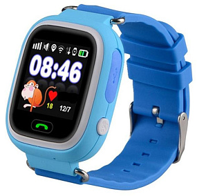 Часы Smart Baby Watch Q90 (sim, android, ios, 2G, GPS) голубые