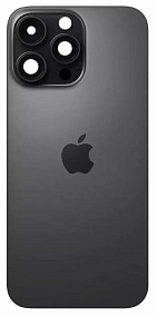 Задняя крышка iPhone 16 Pro Max в сборе со стеклом камеры Черный - orig fabric с креплением