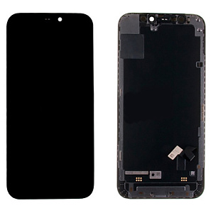 Дисплей для телефона iPhone 12 mini в сборе Черный - (Hard OLED) (площадка под IC)