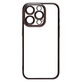 Кейс iPhone 16 Pro пластик PC073 с закрытой камерой черный