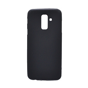 Силиконовый чехол для Samsung A605 Galaxy A6 Plus (2018) матовый черный