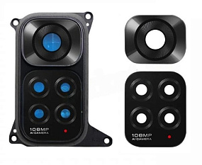 Стекло камеры Xiaomi Redmi Note 11S 4G (2201117SY) в сборе с рамкой Черный