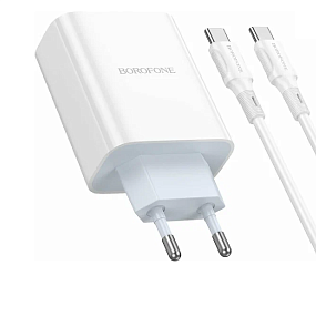 СЗУ-Type-C Borofone BA73A 2 выхода+Lighting PD QC3.0 35W белый