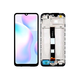 Дисплей для телефона Xiaomi Redmi 9A/Redmi 9C/Redmi 10A модуль Черный - Оригинал