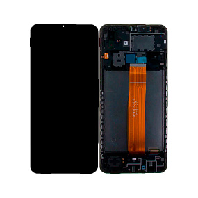 Дисплей для телефона Samsung A022G (A02) модуль Черный - Оригинал