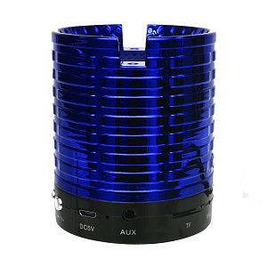 Колонка AK889 (Bluetooth/MicroSD/USB/FM/AUX) синяя
