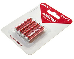 Батарейка ААА SmartBuy LR3 4BL 4/48/480 1шт