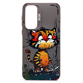 Силиконовый чехол для Samsung A556 Galaxy A55 SC335 (тигр) серый