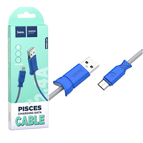 Дата кабель micro USB - USB Hoco X24 1м синий