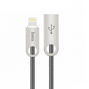 Дата кабель lightning - USB Hoco U8 1м 2,4A серый