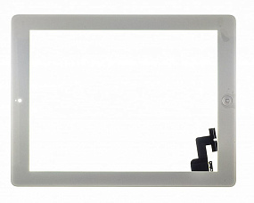 Сенсор для планшета iPad 10.2" (2019) Белый + серебряная кнопка HOME