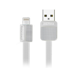 Дата кабель lightning - USB Remax Metal (RC-044i) плоский белый 