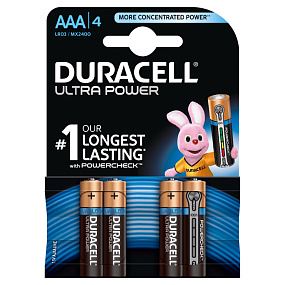 Батарейка ААА Duracell LR3 4BL Ultra Power 1шт