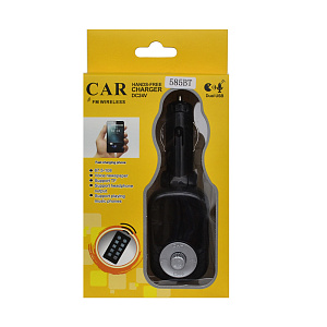 FM-модулятор Bethco 585BT (Bluetooth, MicroSD,2USB,дисплей) черный