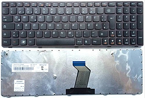 Клавиатура Lenovo B570/B590/V575/Z570/G570 (с рамкой) P/N: 25-011910, 25-012349, 25-012436, 25-01