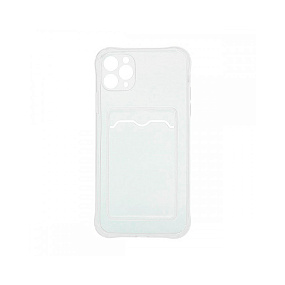 Кейс iPhone 14 Pro силикон с визитницей прозрачный
