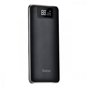Портативное зарядное устройство Hoco B23A QC 15000mAh LCD/2USB/фонарик черный