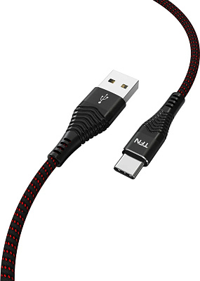 Дата кабель Type-C - USB TFN Forza CFZUSBCUSB1MBK 3A 1м черный