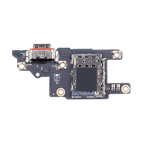 Шлейф Xiaomi Poco X6 Pro 5G (2311DRK48G) плата системный разъем/разъем SIM/микрофон - Премиум