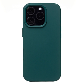 Кейс iPhone 16 Pro Silicone Case без логотипа темно-зеленый